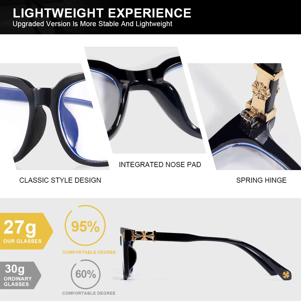 Variations of Moe Classic Square Anti Blue Light Computer Eyeglasses